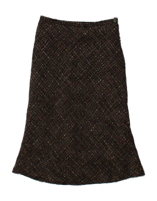 VIYELLA Womens Petite Maxi Skirt W33 Large Black Flecked chiffon skirt delicate