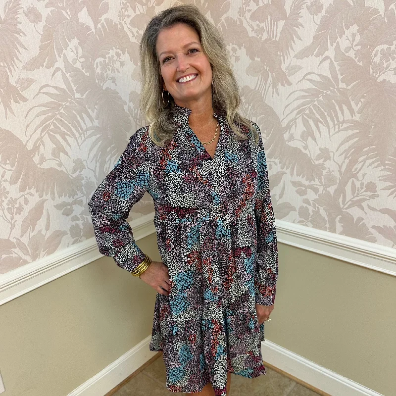 Candace Floral Dress | Purple Multi Tunics Canvas sturdy