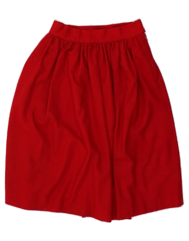 VINTAGE Womens A-Line Skirt W26 Small Red lace skirt feminine