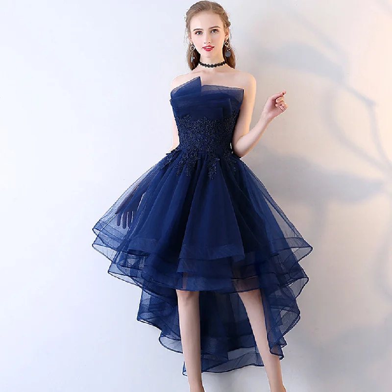 Short Homecoming Dress, Organza Homecoming Dress, Applique Homecoming Dress, Backless Junior School Dress, High-Low Homecoming Dress, LB0795 Tunics Exclusive limited