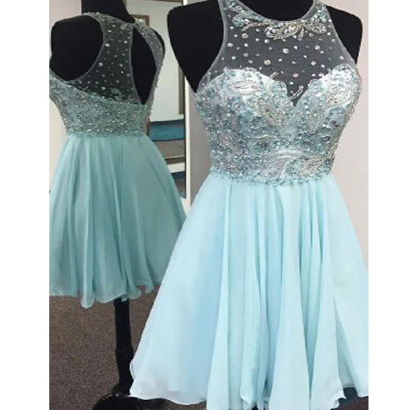 Short Tiffany Blue sparkly cute freshman cocktail homecoming prom dress,BD00173 Tunics Vintage classic