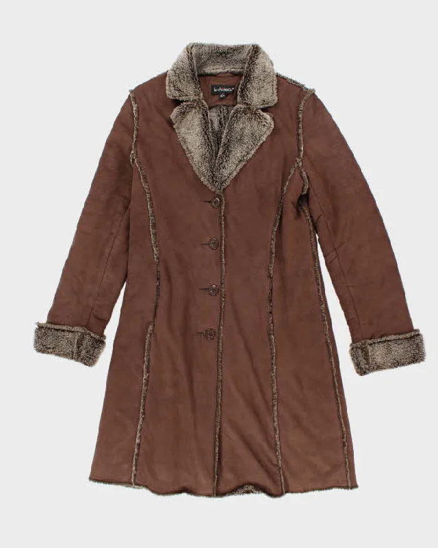 Vintage Y2k 00s Le Chateau Faux Suede Jacket - M Print Jacket Jacquard Jacket Patchwork Jacket