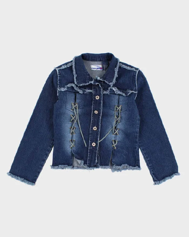 Y2k 00s Le Chateau Denim Jacket - L V-Neck Jacket Boat Neck Jacket Square Neck Jacket Y2k 00s Le Chateau Denim Jacket - L V-Neck Jacket Boat Neck Jacket Square Neck Jacket