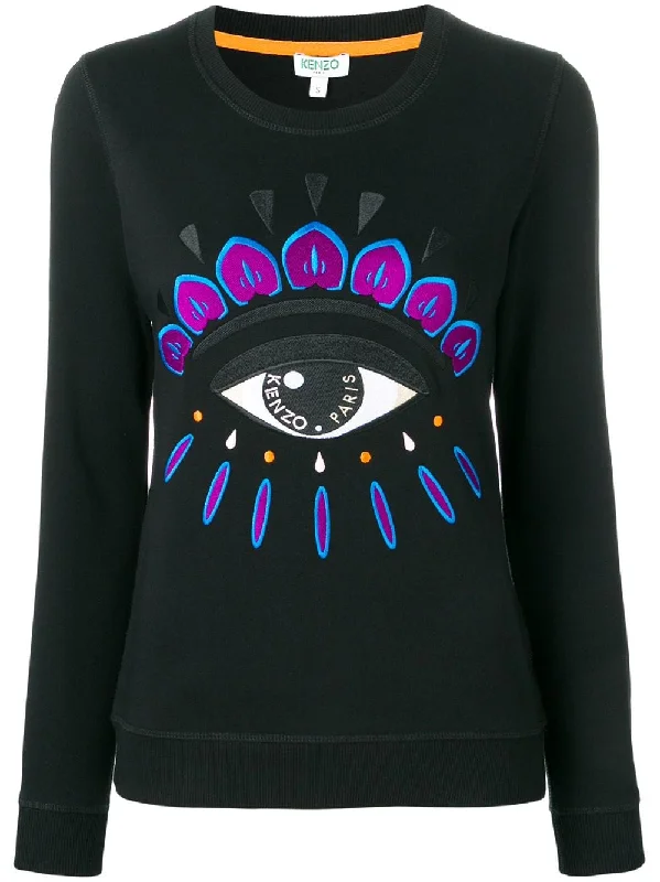 Evil Eye embroidered sweatshirt Hoodie with Drawstring Waist Adjustable Fitted
