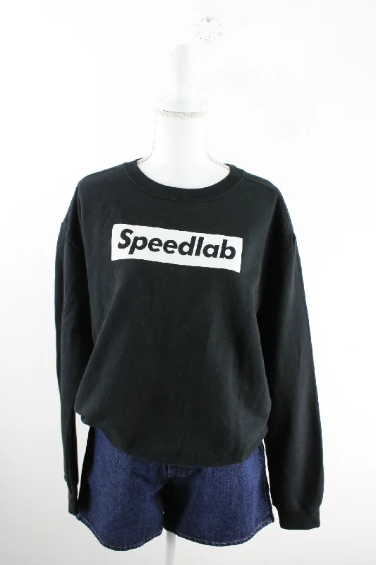 Vintage Speedlap Sweatshirt (M) Hoodie with Side Slits Relaxed Casual