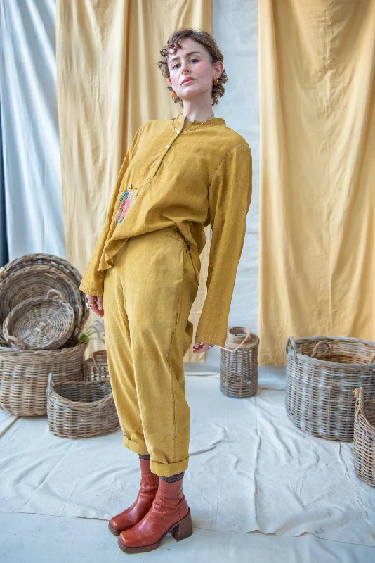 Calotropis Pants – Turmeric Trendy Velvet Pants