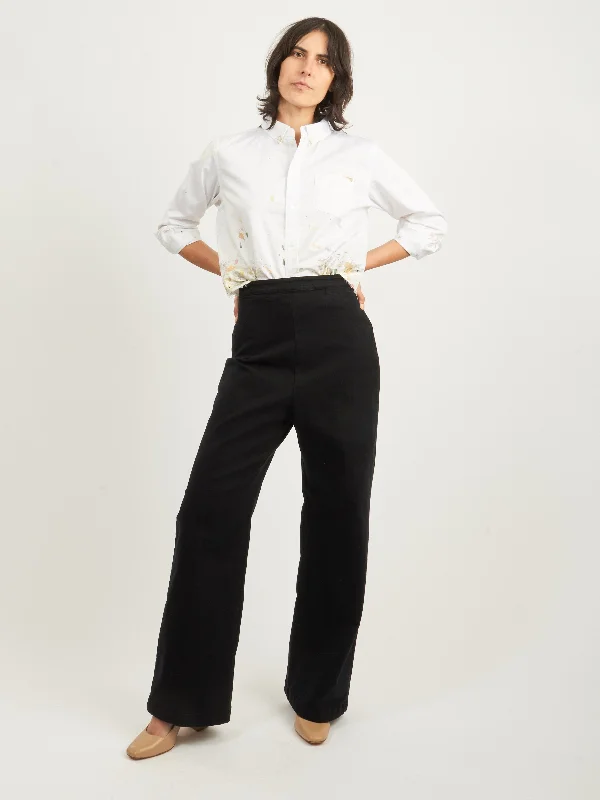 Black Salotto Pant Soft Stretch Trousers