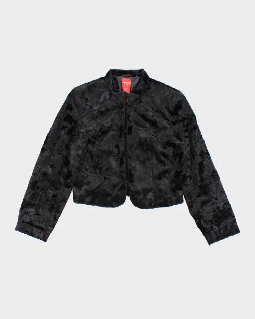 Y2k 00s Olsen Faux Fur Jacket - S Wool Jacket Cashmere Jacket Tweed Jacket