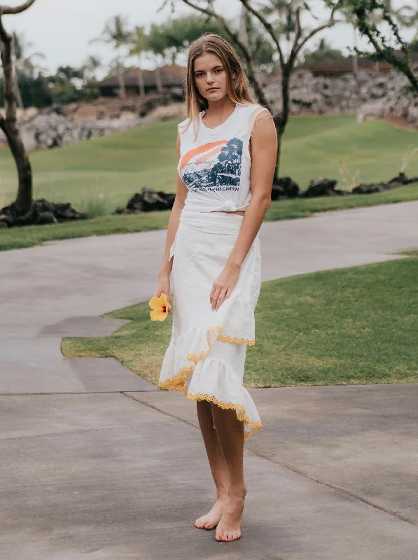 Ruffle Wrap Skirt relaxed fit skirt