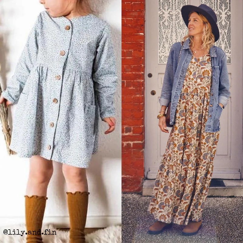ANNA Duo Dress - Girl + Mum - PDF Sewing Pattern Tunics Top rated