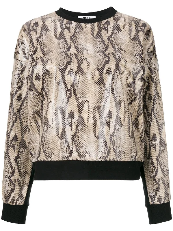 snakeskin print sweatshirt Hoodie with Slim Fit Tailored Modern