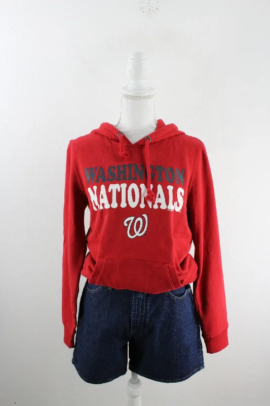 Vintage Washington Hoodie (M) Hoodie with High-Low Hem Asymmetrical Trendy