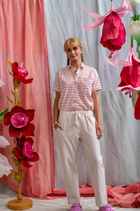 Drawstring Pants – Madder Pale Pink Cozy Fitted Pants
