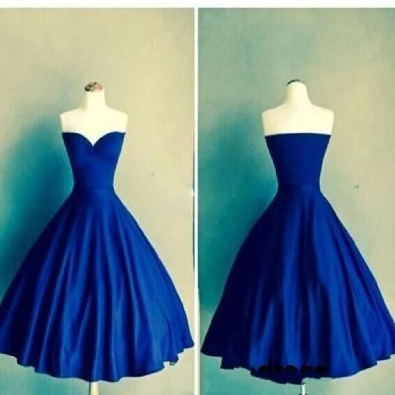 Royal blue Ball Gown sweetheart simple tight homecoming prom gown dress,BD00155 Tunics Ceremony elegant