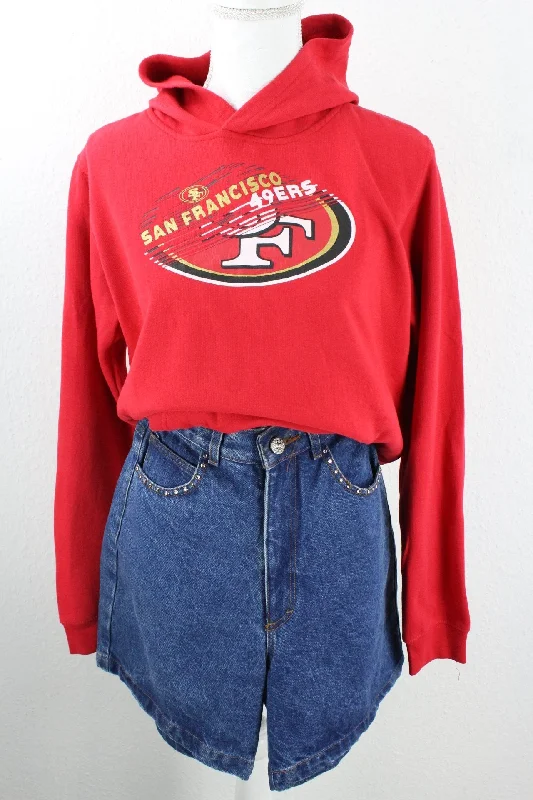 Vintage NFL San Francisco 49ers Hoodie (XL) Hoodie with Hem Patch Decorative Personalized Vintage NFL San Francisco 49ers Hoodie (XL) Hoodie with Hem Patch Decorative Personalized