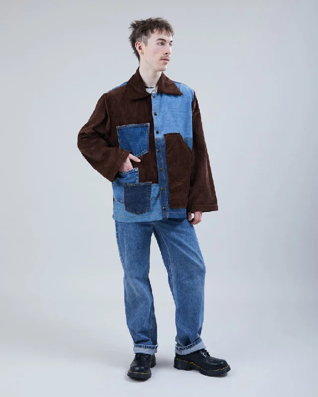 Rokit Originals Reworked Denim Unisex Jacket - M Tailored Jacket Straight Jacket A-Line Jacket