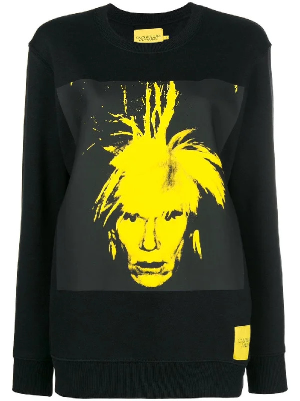 Andy Warhol print sweatshirt Hoodie with Lining Warm Insulated