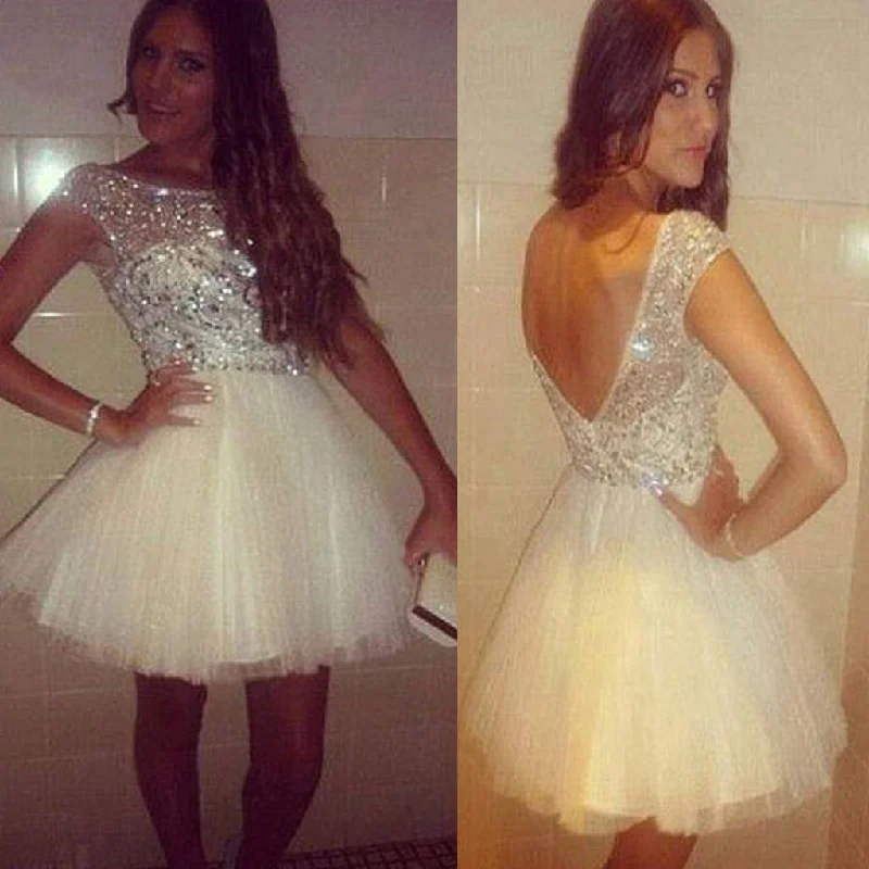 2016 popular short sleeve gorgeous open back homecoming prom dress,BD0009 Tunics Stylish modern