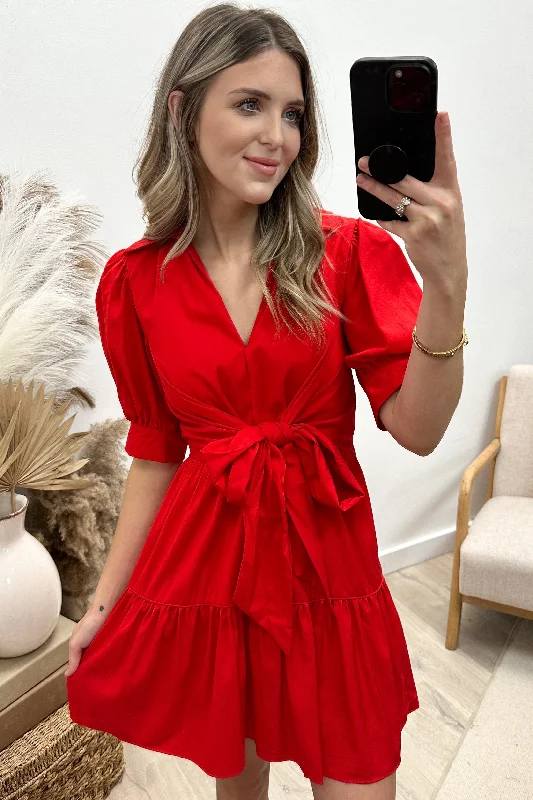 "In Focus" Dress (Red) Tunics Evening elegant