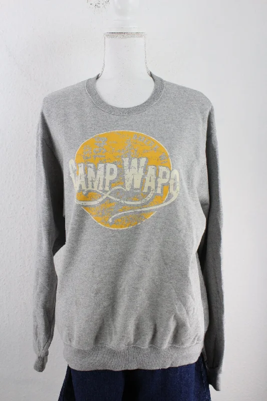 Vintage Camp Wapo Sweatshirt (M) Hoodie with Thumb Holes Functional Cozy