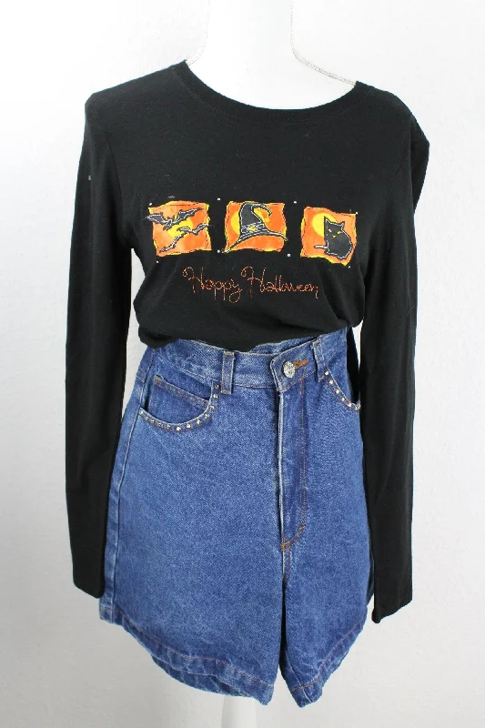 Vintage Happy Halloween Sweatshirt (S) Hoodie with Logo Branding Identity
