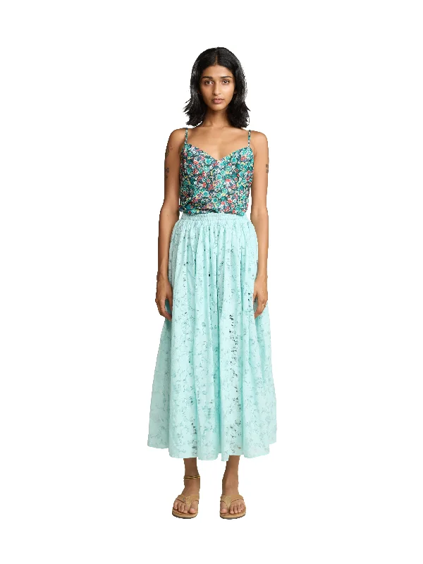 Penny Lace Midi Skirt corduroy skirt durable