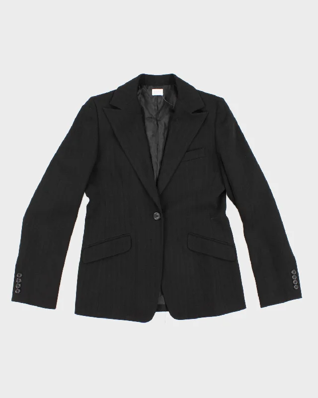 Womens Black Pinstripe Blazer Jacket - S Striped Jacket Polka Dot Jacket Floral Jacket Womens Black Pinstripe Blazer Jacket - S Striped Jacket Polka Dot Jacket Floral Jacket
