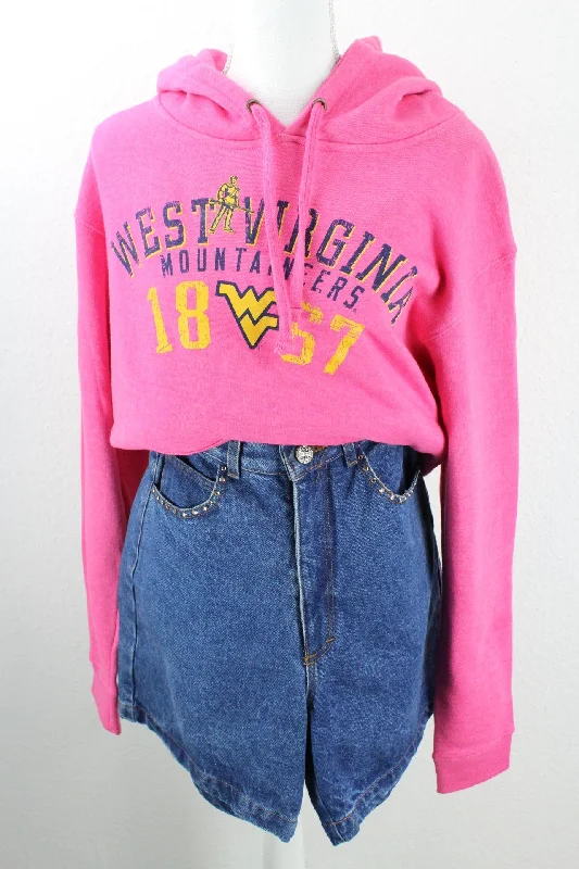 Vintage Pink West Virginia Hoodie (XL) Hoodie with Hem Lace Feminine Delicate