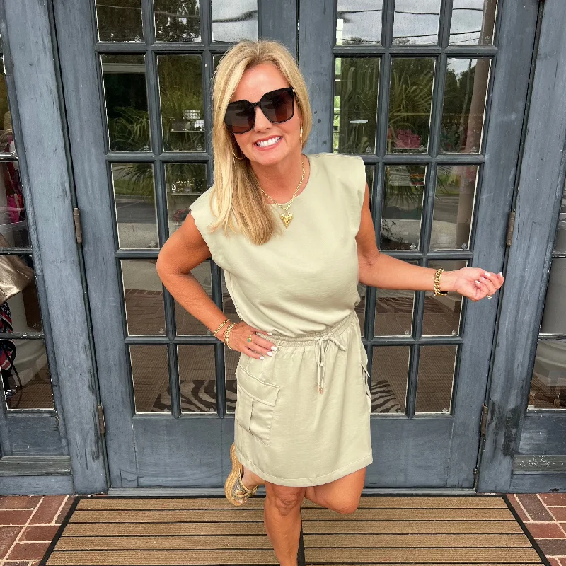 Blair Muscle Tee Cargo Dress | Sage Tunics Business professional