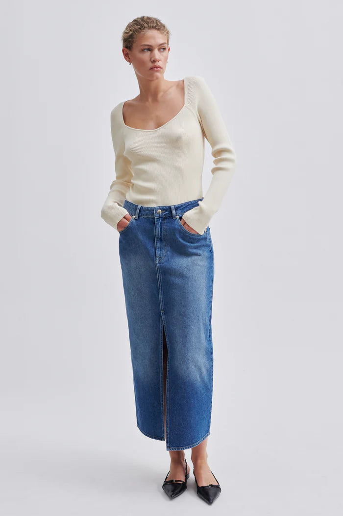 SECOND FEMALE KYLIE SPLIT FRONT SKIRT chiffon skirt airy