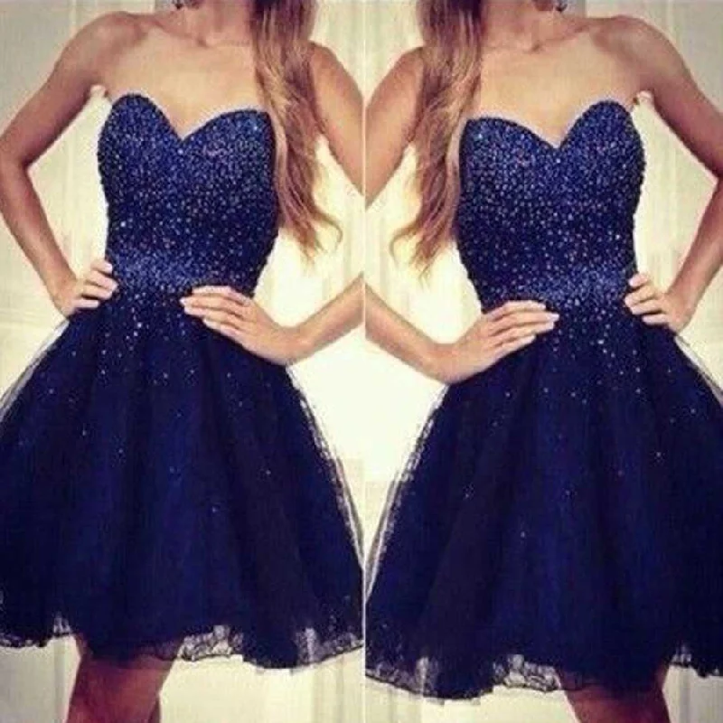 2016 royal strapless sweetheart beads sparkly cute homecoming prom dress,BD0035 Tunics Floral girly