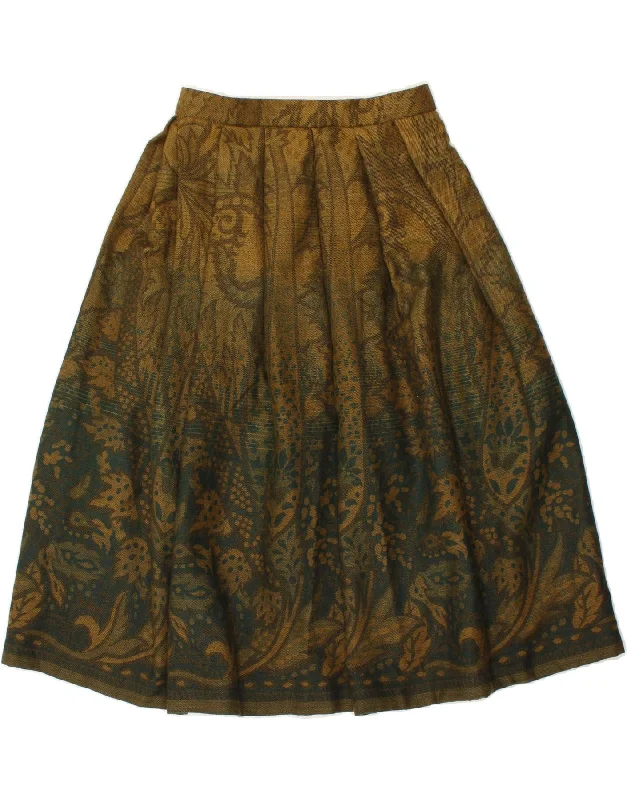 VINTAGE Womens A-Line Skirt W28 Medium Beige Paisley tulle skirt dreamy