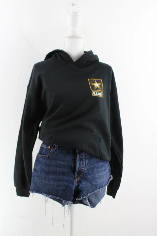 Vintage U.S. Army Hoodie (M) Hoodie with Hood Adjustable Protection