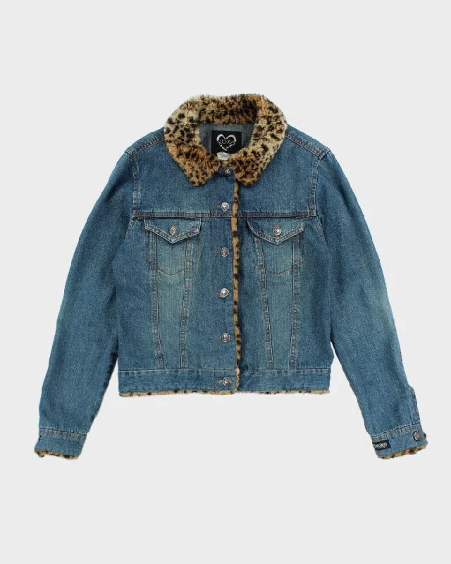 Vintage Y2K Women's XOXO Denim Jacket - M Collared Jacket Crew Neck Jacket Turtle Neck Jacket Vintage Y2K Women's XOXO Denim Jacket - M Collared Jacket Crew Neck Jacket Turtle Neck Jacket