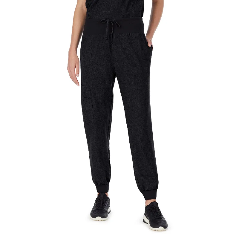 Womens Scrub Jogger Pant PETITE Casual Wide Pants