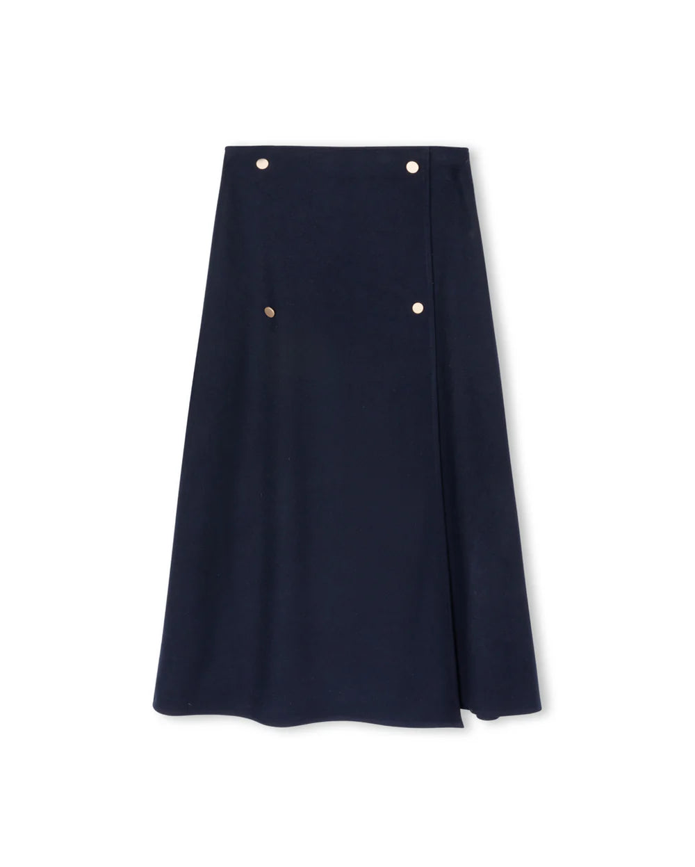 Wool Wrap Gold Button Skirt 785 lace skirt feminine