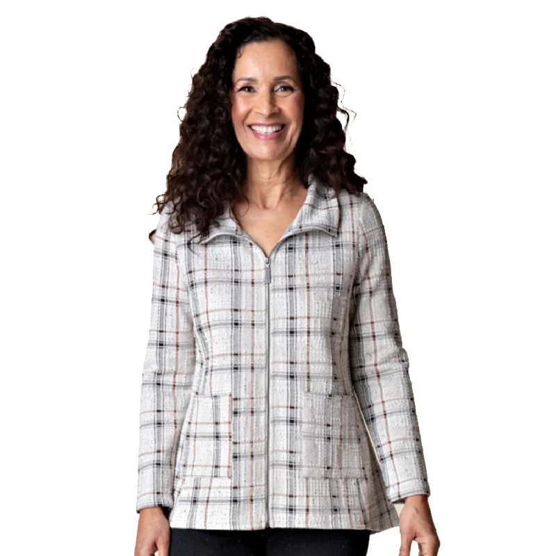 Women's Habitat Swing Jacket Windowpane Plaid Putty Cotton Jacket Linen Jacket Terry Jacket Women's Habitat Swing Jacket Windowpane Plaid Putty Cotton Jacket Linen Jacket Terry Jacket