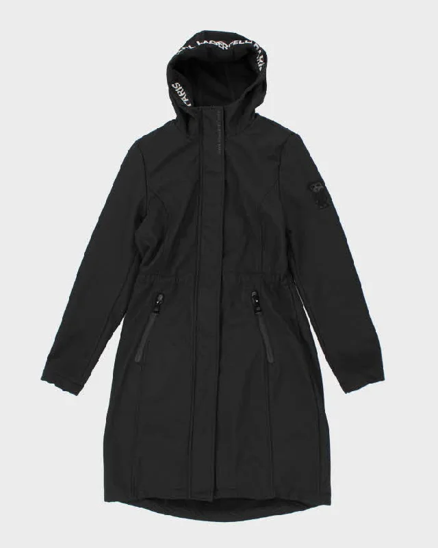 Karl Lagerfeld Black Lined Waterproof Jacket - XS Denim Jacket Leather Jacket Suede Jacket Karl Lagerfeld Black Lined Waterproof Jacket - XS Denim Jacket Leather Jacket Suede Jacket