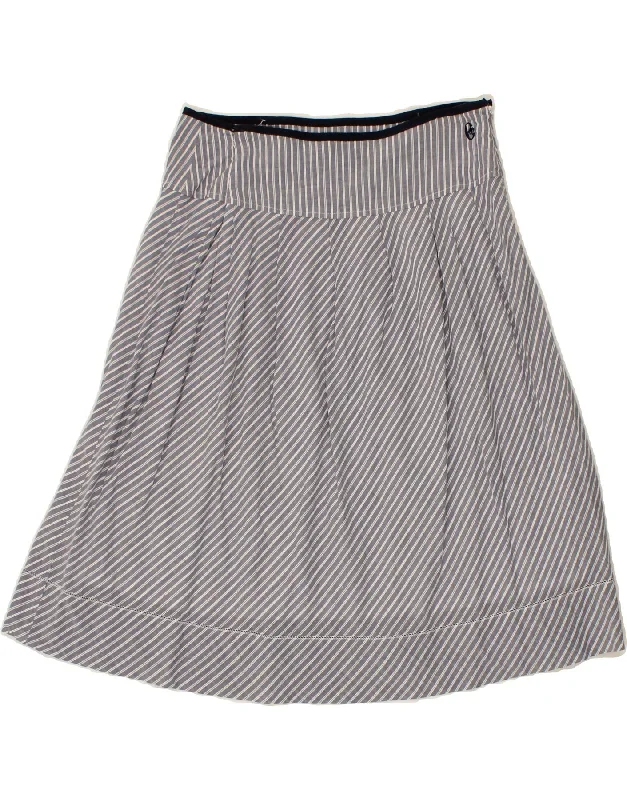 CONTE OF FLORENCE Womens Pleated A-Line Skirt IT 42 Medium W30 Grey wool skirt sturdy