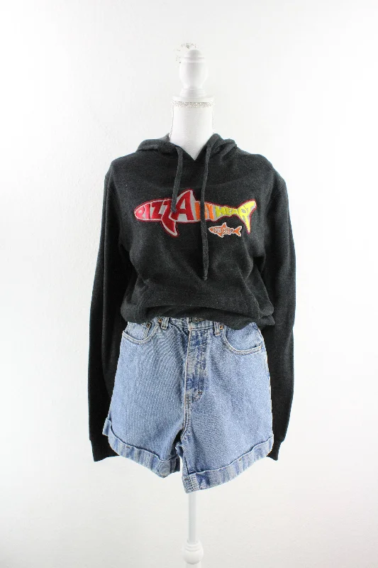 Vintage Pizza Hoodie (S) Hoodie with Logo Branding Identity