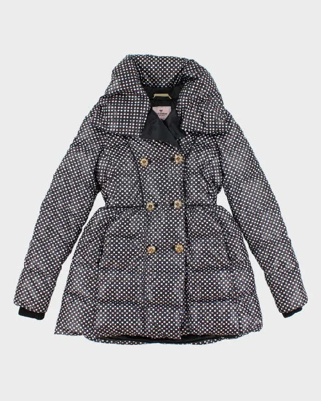 Y2k 00s Juicy Couture Down Puffer Jacket - S Zip Front Button Front Snap Front