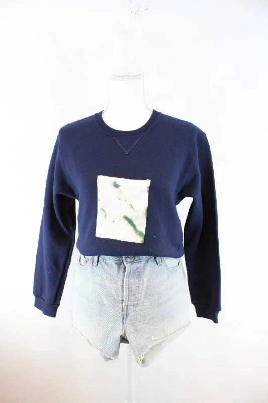 Vintage Russell Athletic Batik Sweatshirt (XS) Hoodie with Snap Buttons Easy Quick