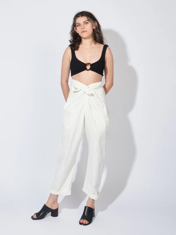 Shell Suvin Cotton Broadcloth Wrapped Pants Modern Skinny Pants