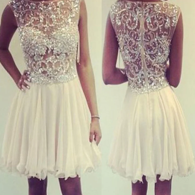 Lovely cap sleeve see through gorgeous unique homecoming prom dress,BD0014 Tunics Fashionable chic