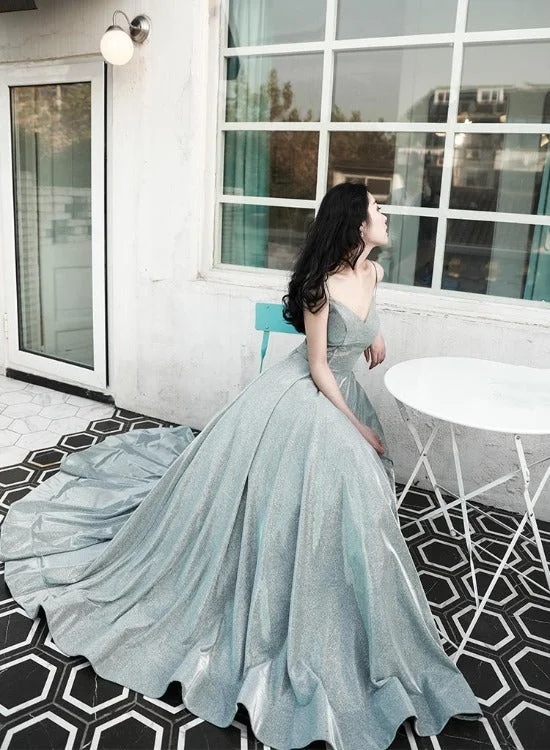 Beautiful Sequins V-neckline Long Formal Dress, New Style Prom Dress, Party Dress Tunics Handmade artisanal