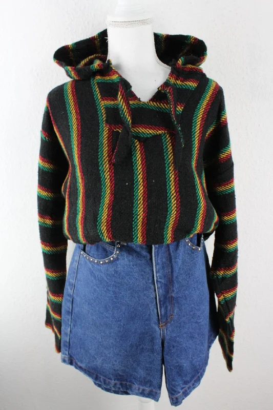 Vintage Baja Billys Knit  Hoodie (L) Hoodie with Reflective Safety Nightwear