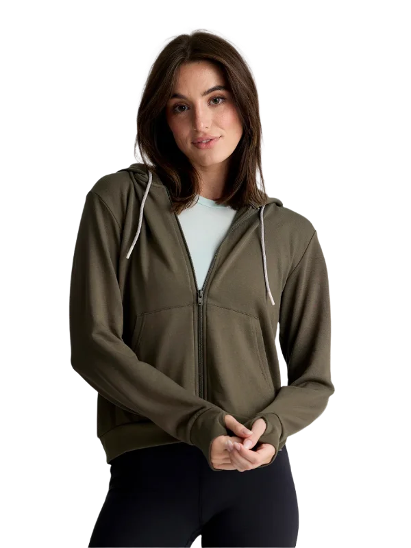 Free Fly - Women's Bamboo Lightweight Fleece Zip Hoodie Hoodie with Hem Patch Decorative Personalized Free Fly - Women's Bamboo Lightweight Fleece Zip Hoodie Hoodie with Hem Patch Decorative Personalized