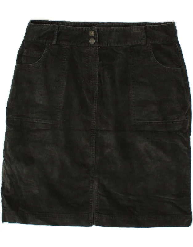 LAURA ASHLEY Womens Corduroy Skirt UK 14 Large W32  Green Cotton chiffon skirt lightweight