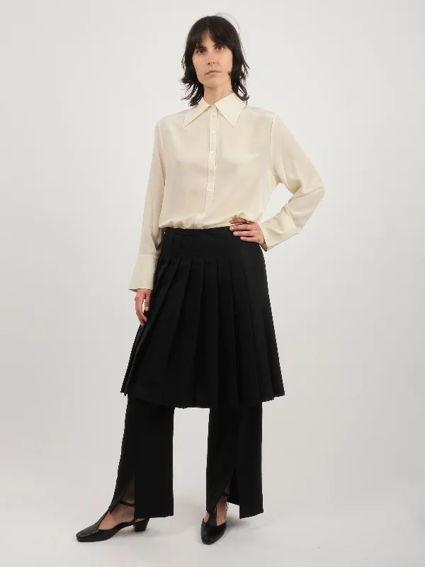 Black Pichi Pant Cozy Fitted Pants