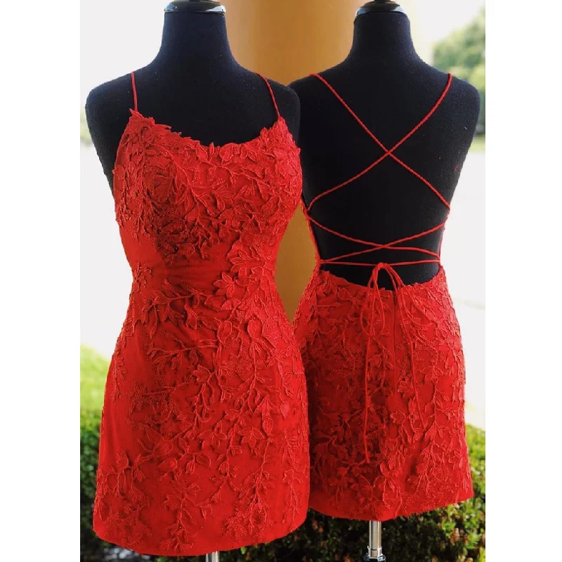 Different Colors Mermaid Lace Cross Back Homecoming Dress, FC3817 Tunics Summer linen